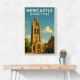 Newcastle Travel Poster 2 Wall Art