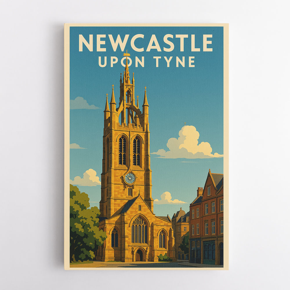 Newcastle Travel Poster 2 Wall Art