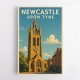 Newcastle Travel Poster 2 Wall Art
