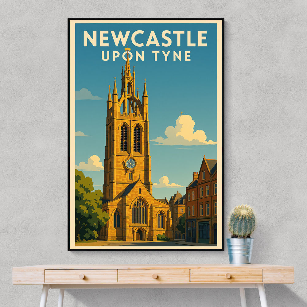 Newcastle Travel Poster 2 Wall Art