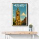 Newcastle Travel Poster 2 Wall Art