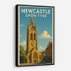 Newcastle Travel Poster 2 Wall Art