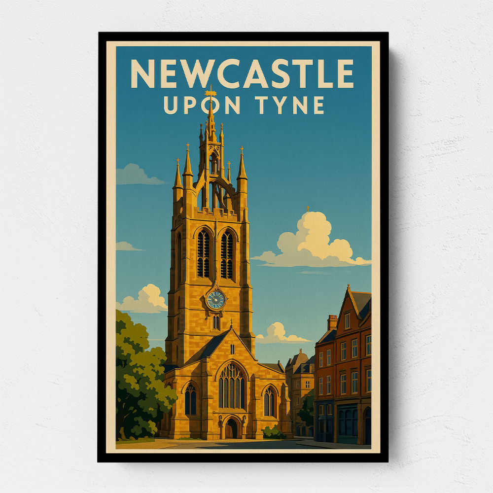 Newcastle Travel Poster 2 Wall Art