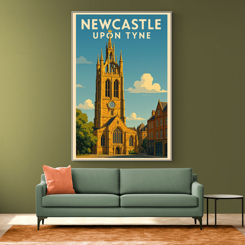 Newcastle Travel Poster 2 Wall Art