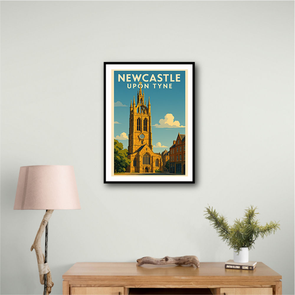 Newcastle Travel Poster 2 Wall Art
