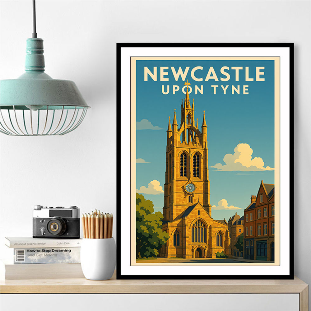 Newcastle Travel Poster 2 Wall Art