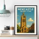 Newcastle Travel Poster 2 Wall Art