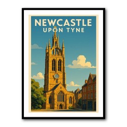 Newcastle Travel Poster 2 Wall Art
