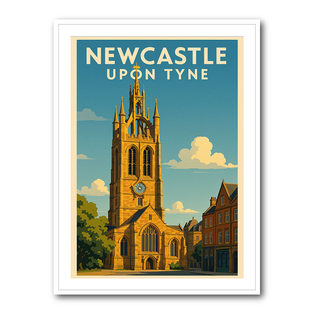 Newcastle Travel Poster 2 Wall Art