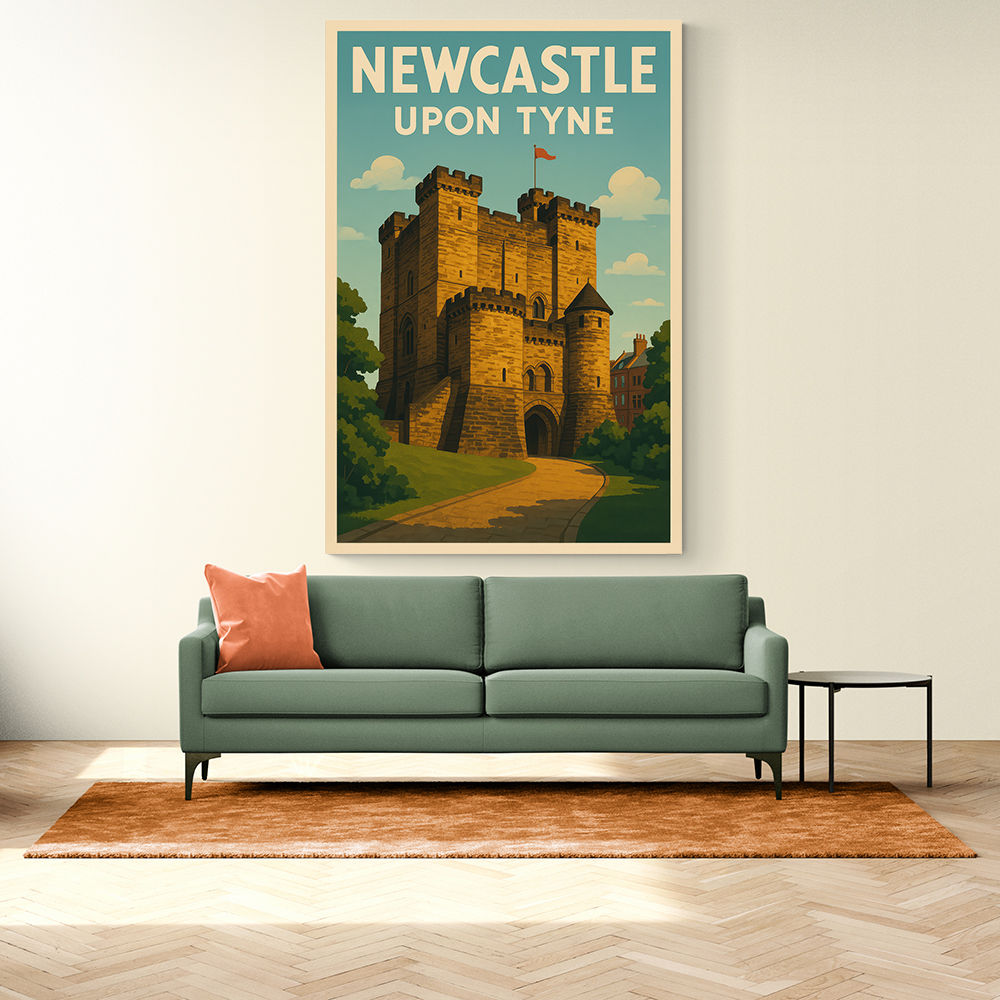 Newcastle Travel Poster 4 Wall Art