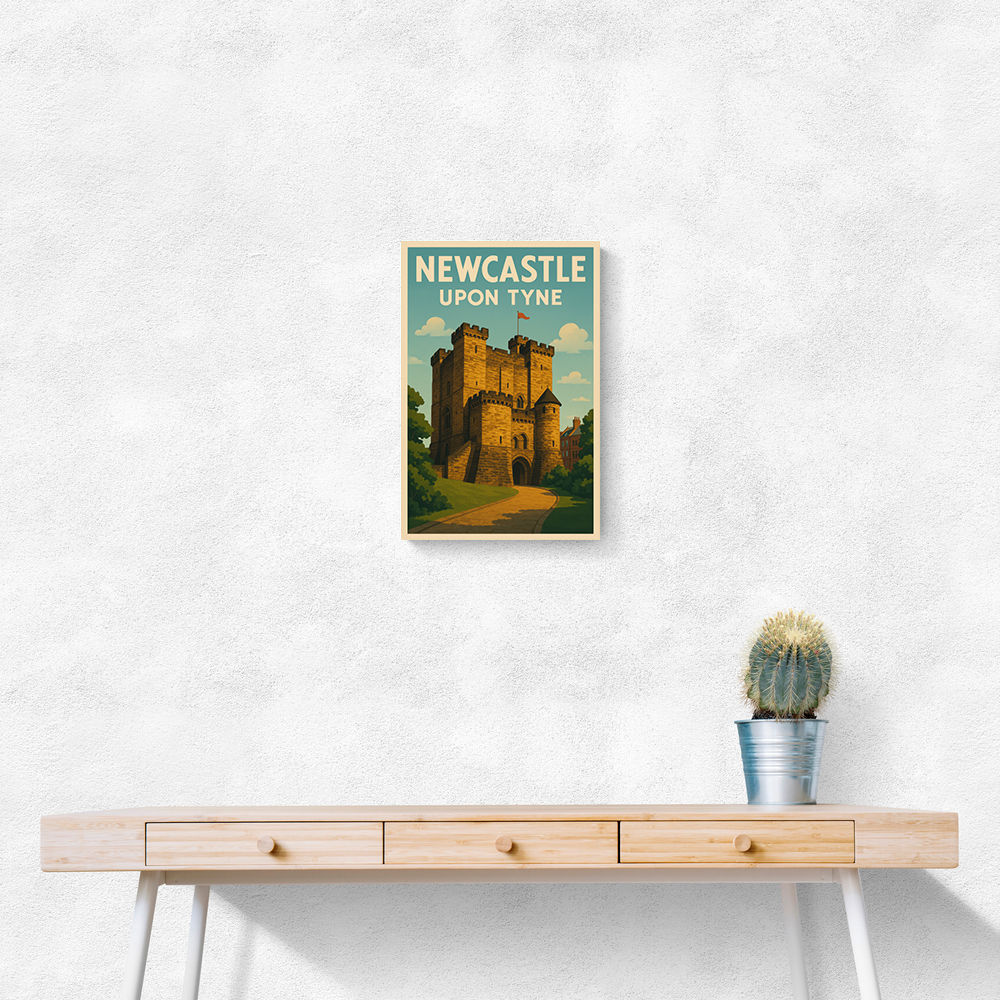 Newcastle Travel Poster 4 Wall Art