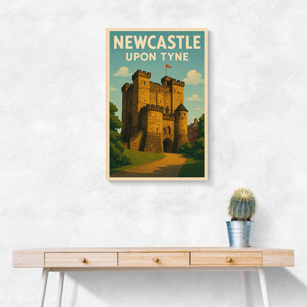 Newcastle Travel Poster 4 Wall Art