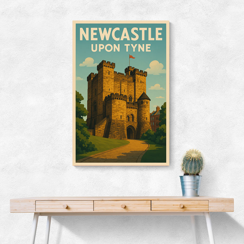 Newcastle Travel Poster 4 Wall Art