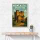 Newcastle Travel Poster 4 Wall Art