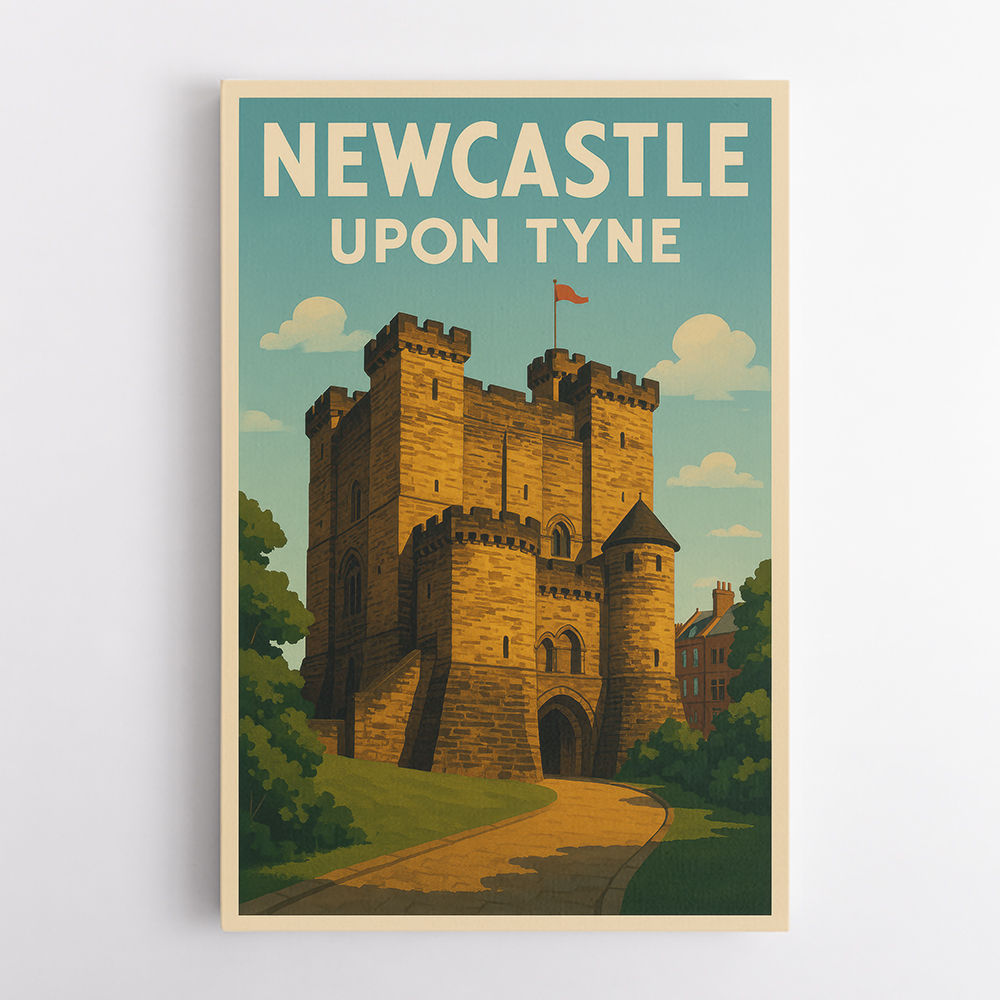 Newcastle Travel Poster 4 Wall Art