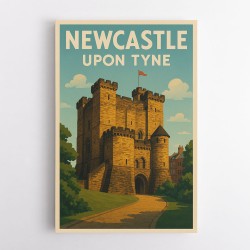 Newcastle Travel Poster 4 Wall Art