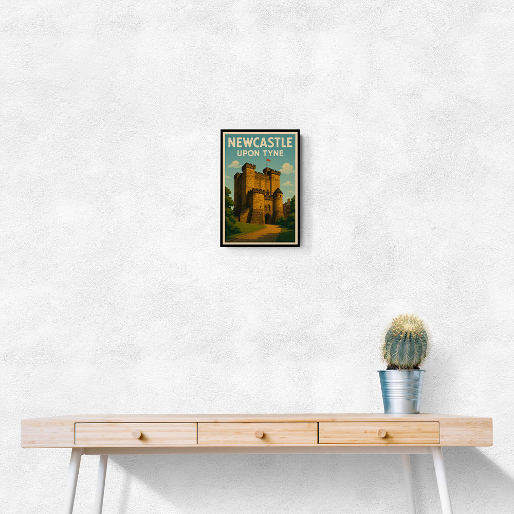 Newcastle Travel Poster 4 Wall Art