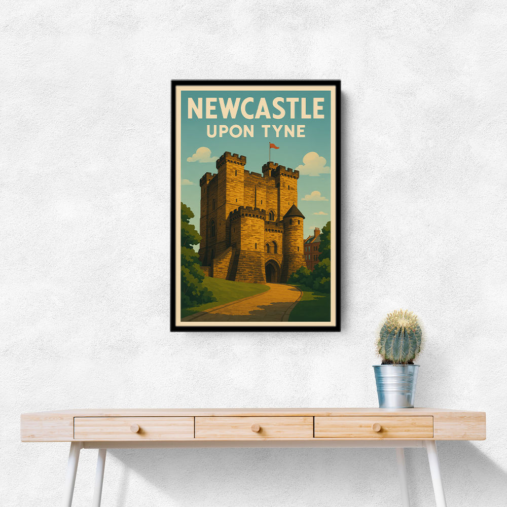Newcastle Travel Poster 4 Wall Art
