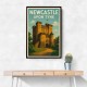 Newcastle Travel Poster 4 Wall Art