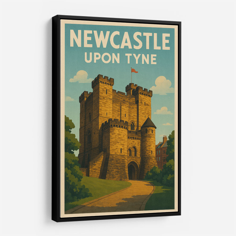 Newcastle Travel Poster 4 Wall Art