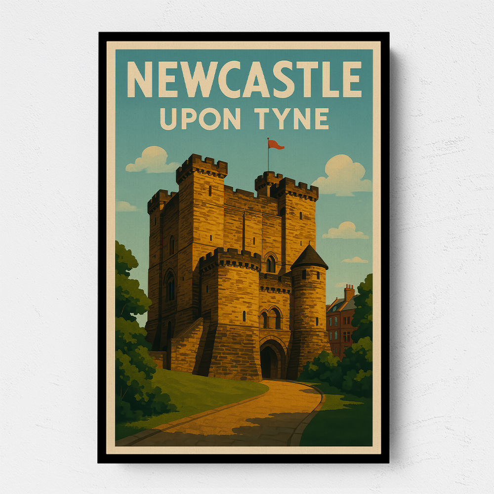 Newcastle Travel Poster 4 Wall Art