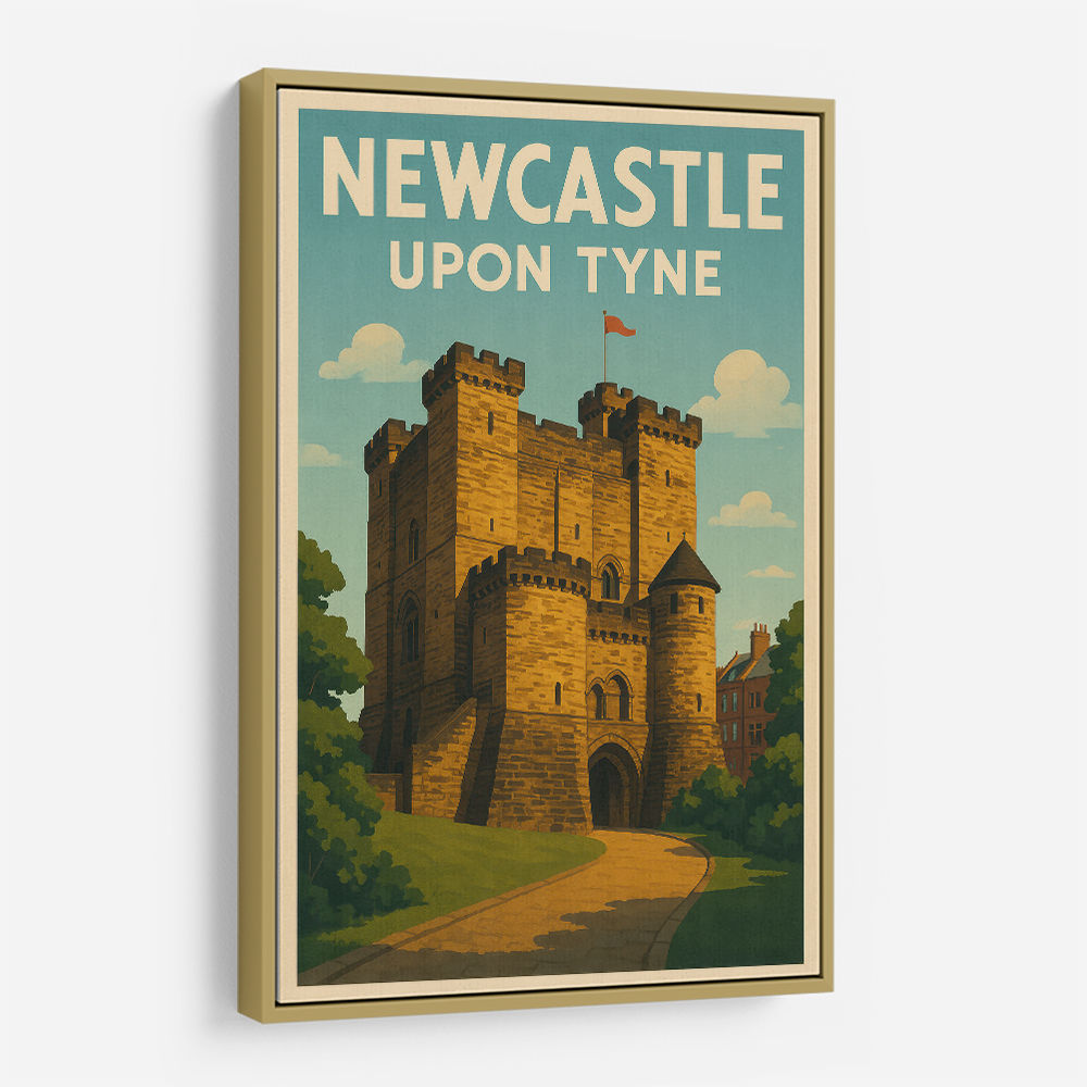 Newcastle Travel Poster 4 Wall Art
