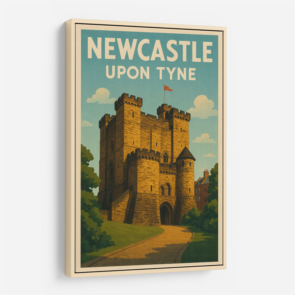 Newcastle Travel Poster 4 Wall Art