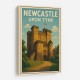 Newcastle Travel Poster 4 Wall Art