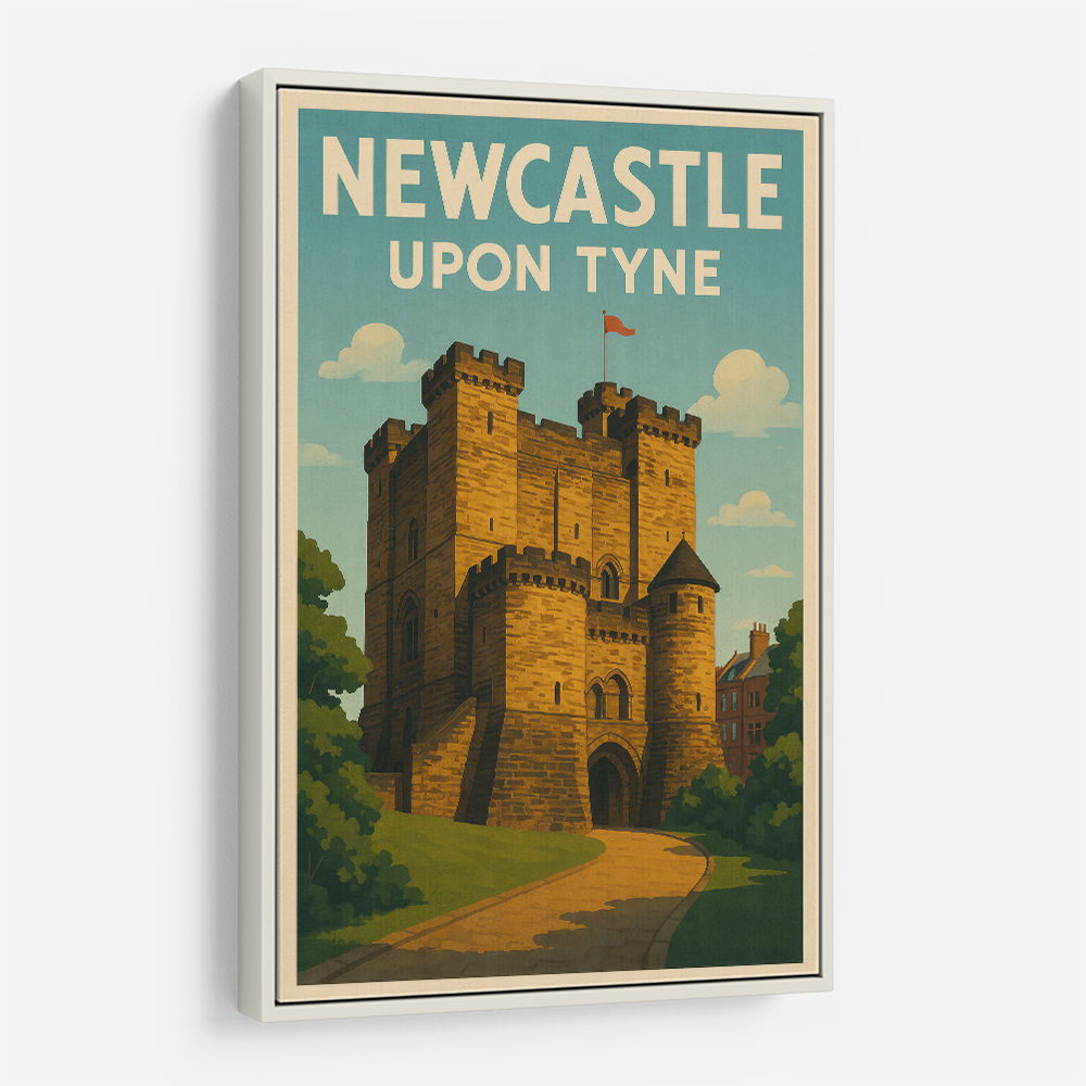Newcastle Travel Poster 4 Wall Art