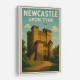 Newcastle Travel Poster 4 Wall Art