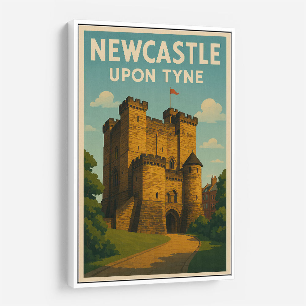 Newcastle Travel Poster 4 Wall Art