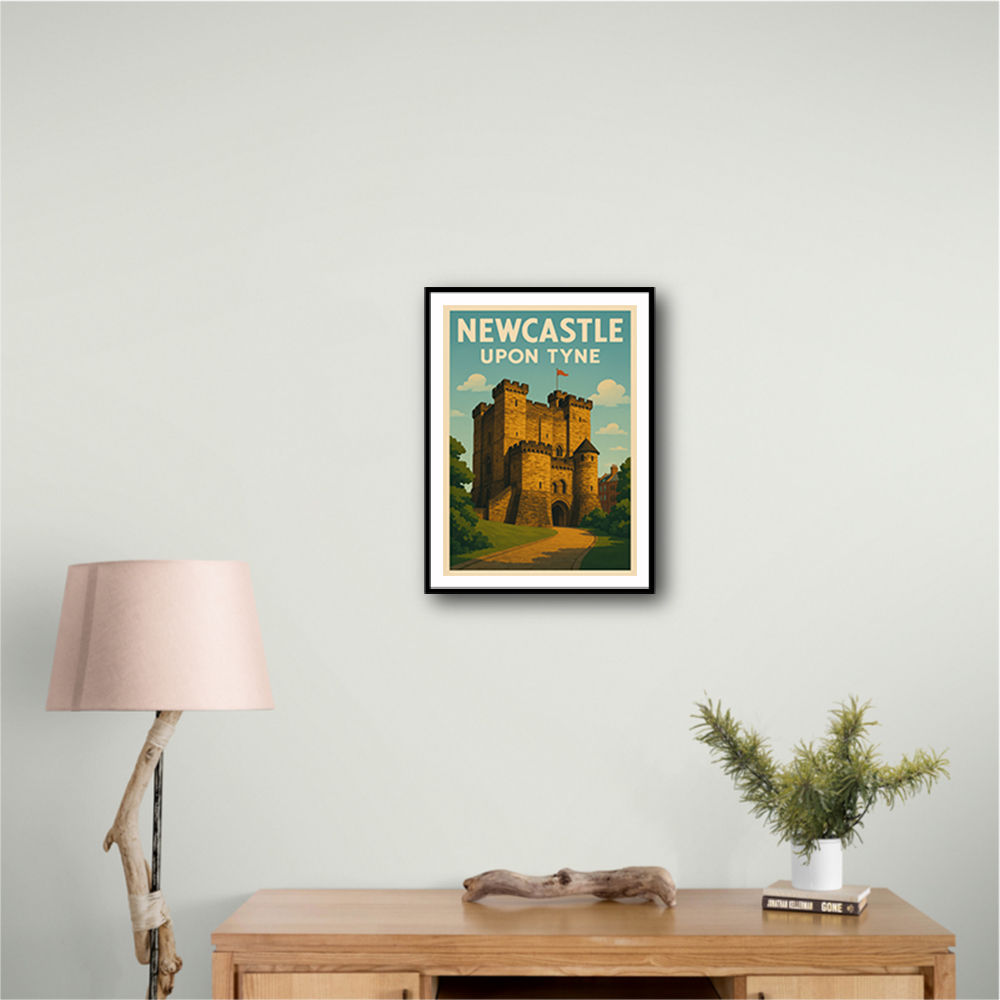 Newcastle Travel Poster 4 Wall Art