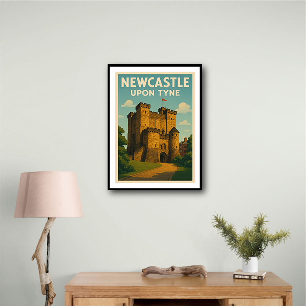 Newcastle Travel Poster 4 Wall Art