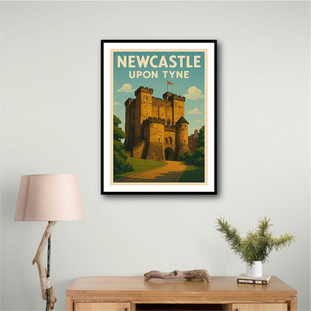 Newcastle Travel Poster 4 Wall Art