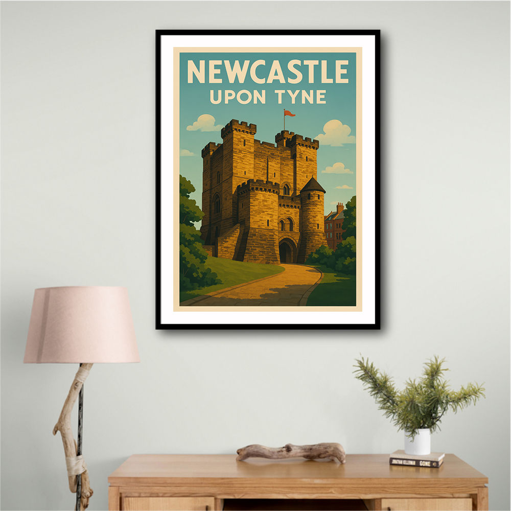 Newcastle Travel Poster 4 Wall Art
