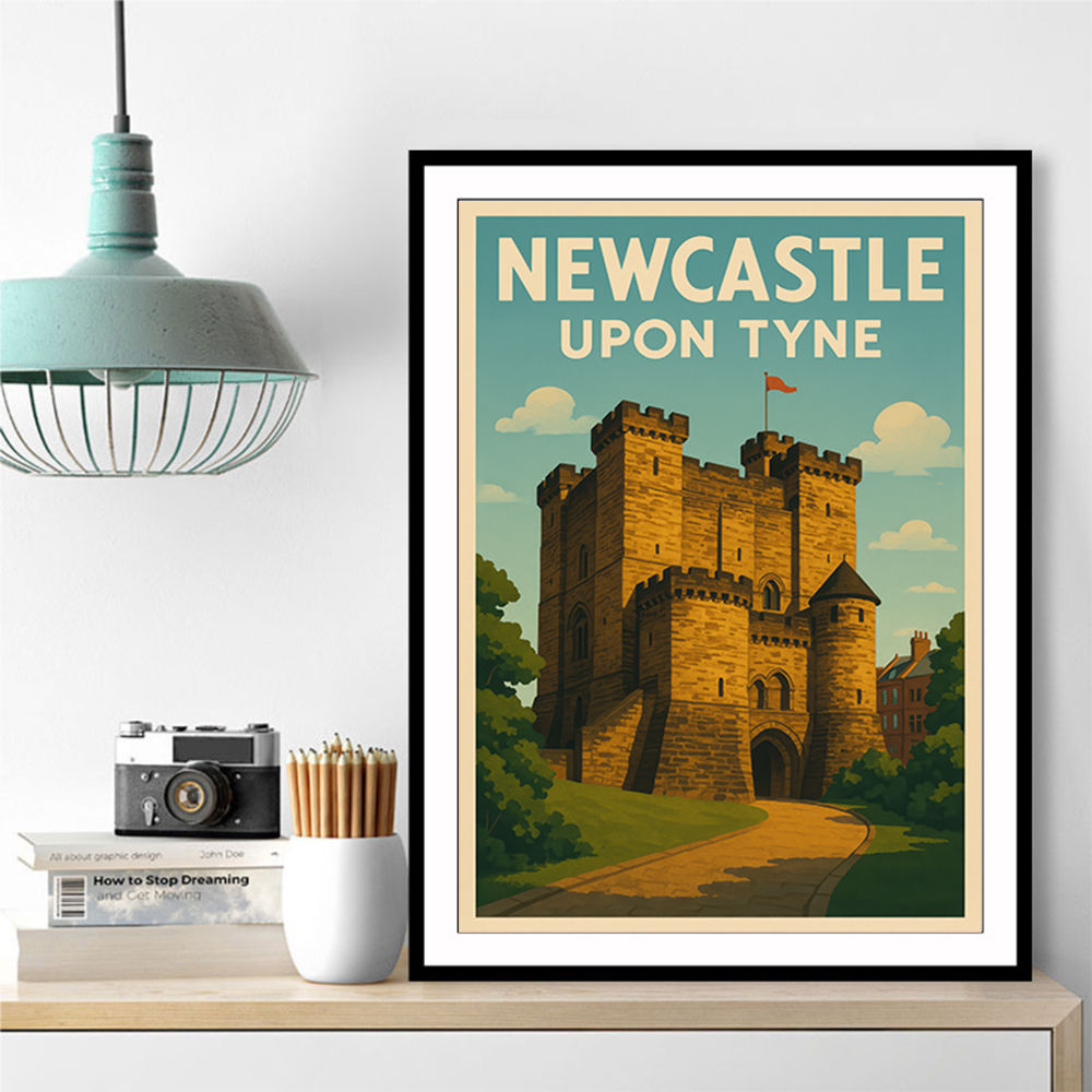 Newcastle Travel Poster 4 Wall Art