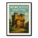 Newcastle Travel Poster 4 Wall Art