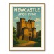 Newcastle Travel Poster 4 Wall Art