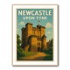 Newcastle Travel Poster 4 Wall Art