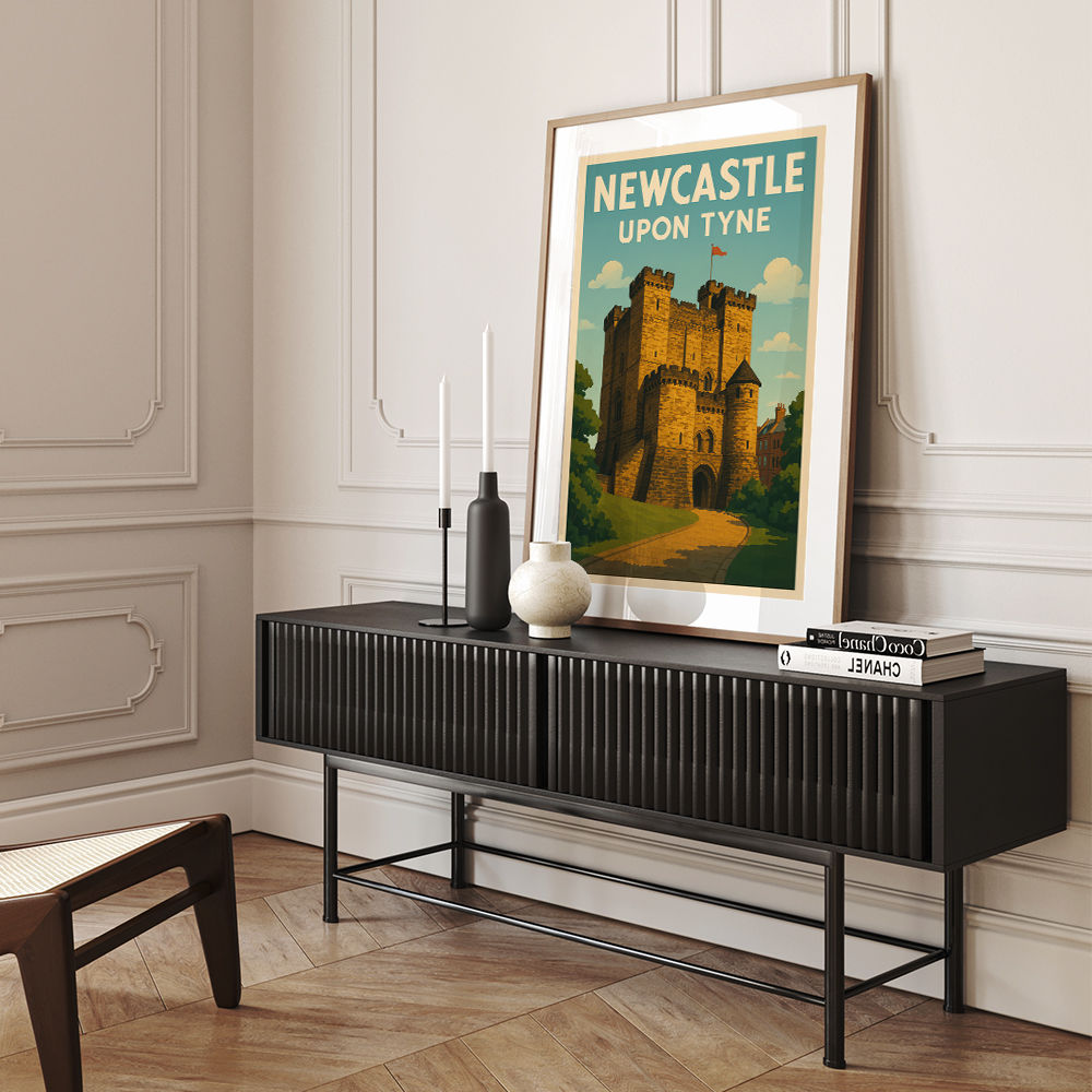 Newcastle Travel Poster 4 Wall Art