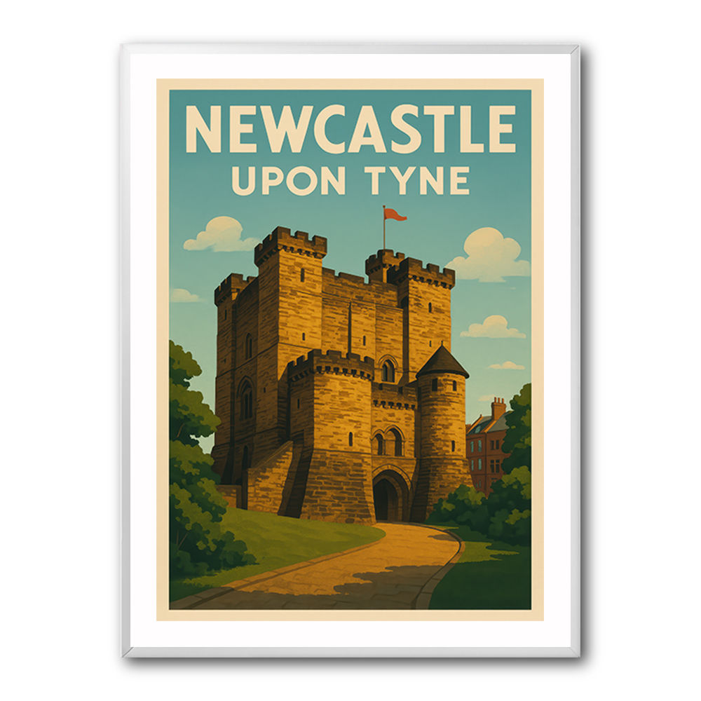 Newcastle Travel Poster 4 Wall Art