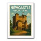 Newcastle Travel Poster 4 Wall Art
