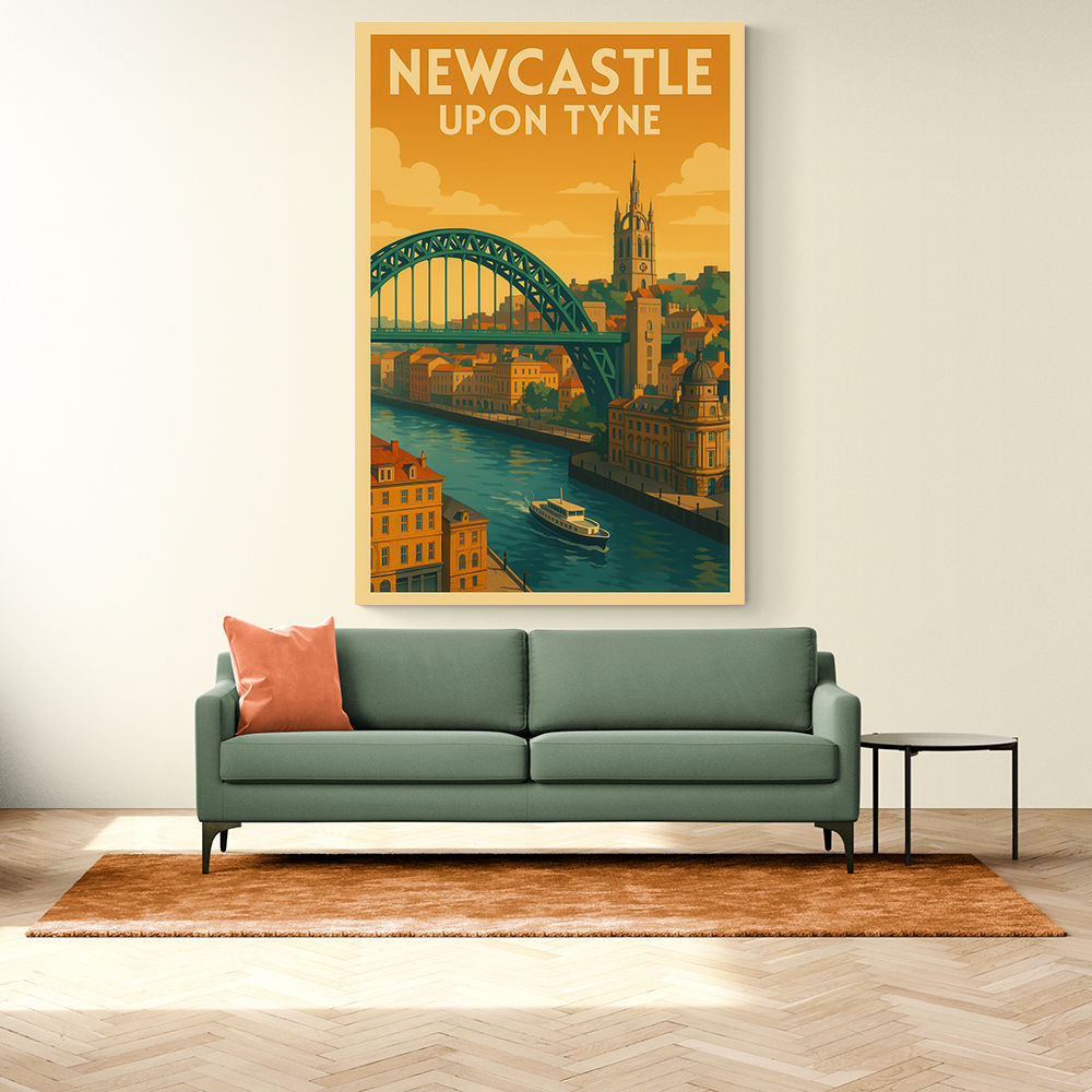 Newcastle Travel Poster Wall Art