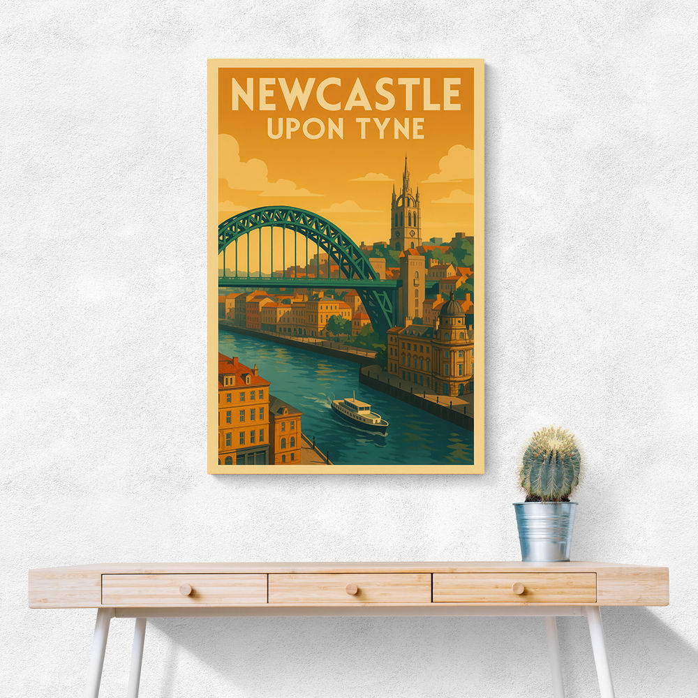 Newcastle Travel Poster Wall Art