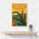 Newcastle Travel Poster Wall Art
