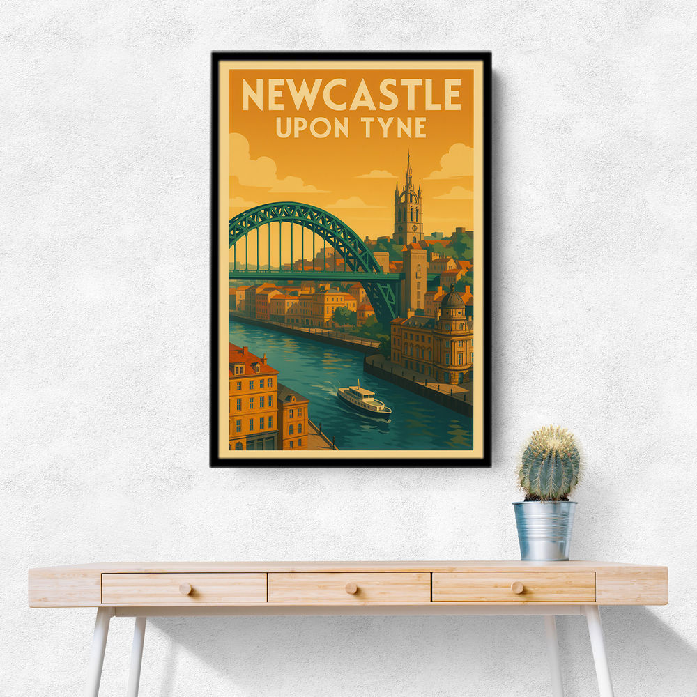 Newcastle Travel Poster Wall Art