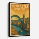 Newcastle Travel Poster Wall Art