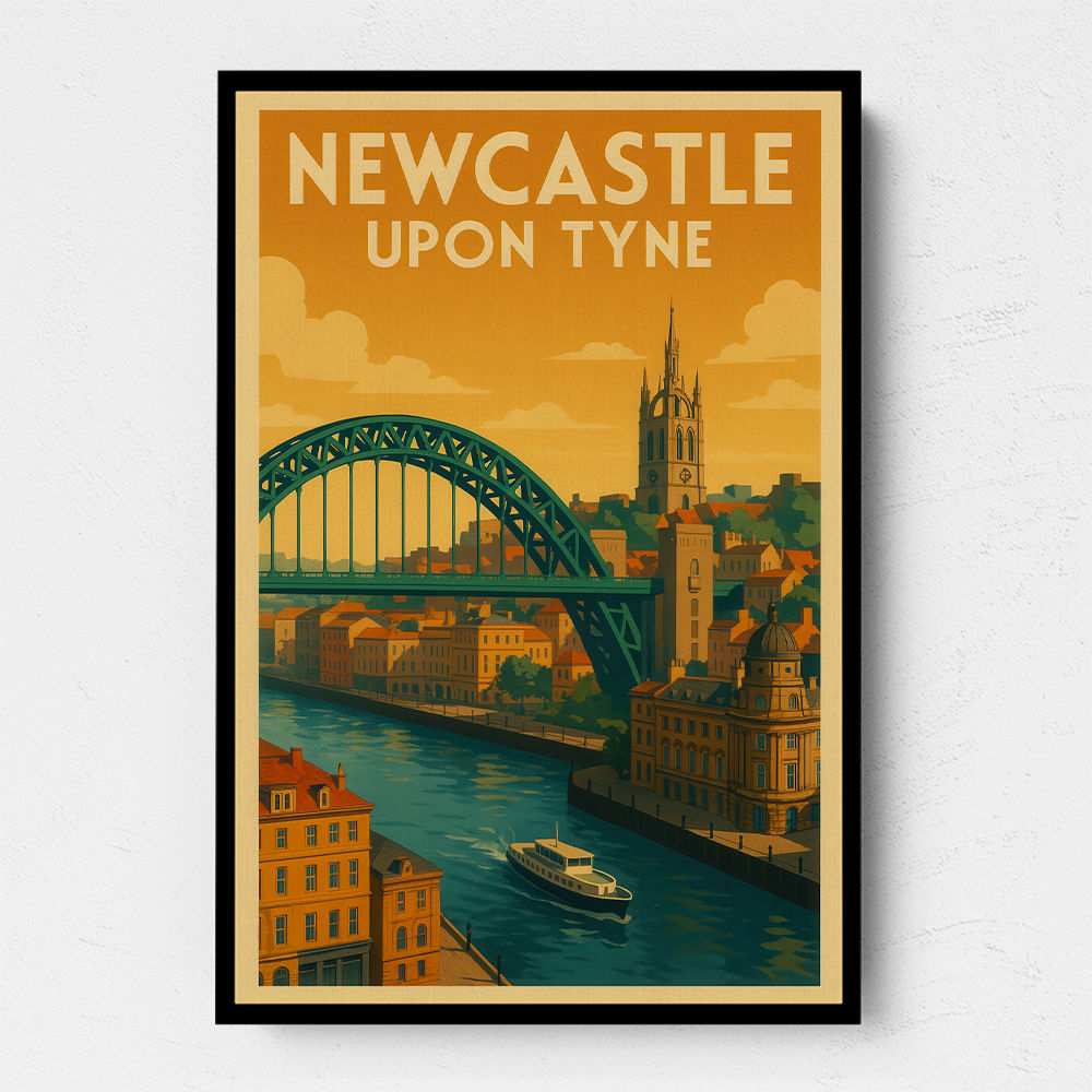 Newcastle Travel Poster Wall Art