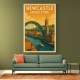 Newcastle Travel Poster Wall Art