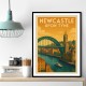 Newcastle Travel Poster Wall Art